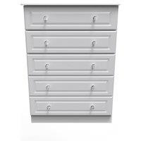 Ready Assembled 2 U Stratford 5 Drawer Chest (Ready Assembled) in White