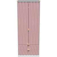 Ready Assembled 2 U Dallas 2 Door 2 Drawer Wardrobe (Ready Assembled) in Dusty Pink