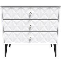 Ready Assembled 2 U Toledo 3 Drawer Chest (Ready Assembled) in White