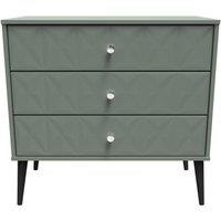 Ready Assembled 2 U Toledo 3 Drawer Chest (Ready Assembled) in Pale Green