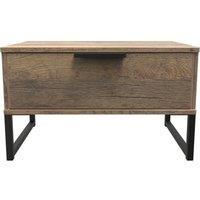 Ready Assembled 2 U Fuji 1 Drawer Side Table (Ready Assembled) in Dark Brown