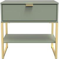 Ready Assembled 2 U Madrid 1 Drawer Lamp Table (Ready Assembled) in Pale Green