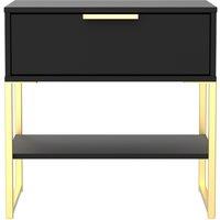 Ready Assembled 2 U Madrid 1 Drawer Lamp Table (Ready Assembled) in Black