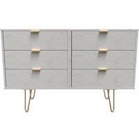 Ready Assembled 2 U Fuji 6 Drawer Chest (Ready Assembled) in Off-White