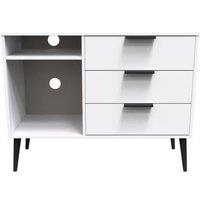 Ready Assembled 2 U Fuji 3 Drawer TV Unit (Ready Assembled) in White