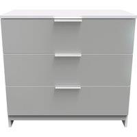 Ready Assembled 2 U Dover 3 Drawer Chest (Ready Assembled) in Mid Grey
