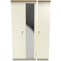 Ready Assembled 2 U Lancaster Triple Mirror Wardrobe (Ready Assembled) in Cream