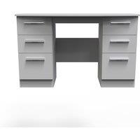 Ready Assembled 2 U Harrow Double Pedestal Desk (Ready Assembled) in Mid Grey