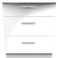 Ready Assembled 2 U Harrow 3 Drawer Deep Chest (Ready Assembled) in White