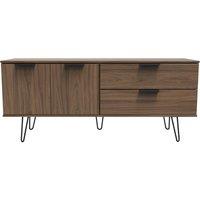 Ready Assembled 2 U Fuji 2 Drawer 2 Door Wide Sideboard (Ready Assembled) in Walnut