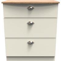 Ready Assembled 2 U Albert 3 Drawer Deep Chest (Ready Assembled) in Cream