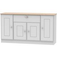 Ready Assembled 2 U Albert 4 Door 1 Drawer Wide Unit (Ready Assembled) in Grey