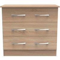 Ready Assembled 2 U Hampshire 3 Drawer Chest (Ready Assembled) in Light Oak
