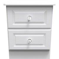 Ready Assembled 2 U Stratford 2 Drawer Bedside Cab(Ready Assembled) in White