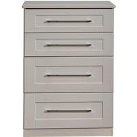Ready Assembled 2 U Ripon 4 Drawer Deep Chest (Ready Assembled) in Taupe