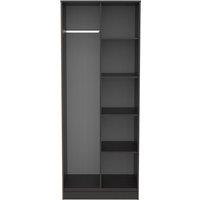 Ready Assembled 2 U Madrid Open Wardrobe (Ready Assembled) in Black