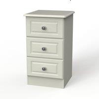 Ready Assembled 2 U Kendal 3 Drawer Bedside Cab(Ready Assembled) in Taupe