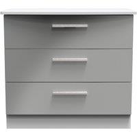 Ready Assembled 2 U Harrow 3 Drawer Chest (Ready Assembled) in Grey