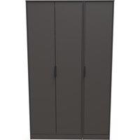 Ready Assembled 2 U Fuji 3 Door Wardrobe (Ready Assembled) in Dark Grey
