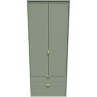 Ready Assembled 2 U Madrid 2 Door 2 Drawer Wardrobe (Ready Assembled) in Pale Green