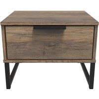 Ready Assembled 2 U Fuji 1 Drawer Bedside (Ready Assembled) in Dark Brown