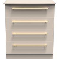 Ready Assembled 2 U Helmsley 4 Drawer Chest (Ready Assembled) in Taupe