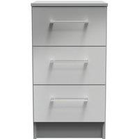 Ready Assembled 2 U Chester 3 Drawer Bedside Cab(Ready Assembled) in Dark Grey