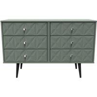 Ready Assembled 2 U Toledo 6 Drawer Chest (Ready Assembled) in Pale Green