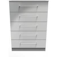 Ready Assembled 2 U Chester 5 Drawer Chest (Ready Assembled) in Dark Grey