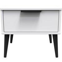 Ready Assembled 2 U Fuji 1 Drawer Side Table (Ready Assembled) in White