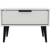 Ready Assembled 2 U Fuji 1 Drawer Side Table (Ready Assembled) in Mid Grey