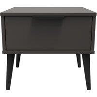Ready Assembled 2 U Fuji 1 Drawer Side Table (Ready Assembled) in Dark Grey