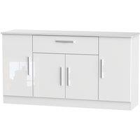 Ready Assembled 2 U Harrow 4 Door 1 Drawer Wide Unit (Ready Assembled) in White
