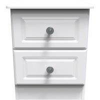 Ready Assembled 2 U Kendal 2 Drawer Bedside Cab(Ready Assembled) in Off-White