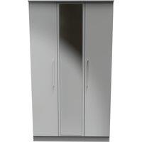 Ready Assembled 2 U Chester Triple Mirror Wardrobe (Ready Assembled) in Dark Grey