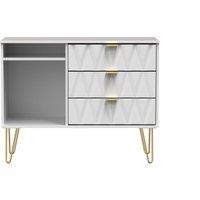 Ready Assembled 2 U Dallas 3 Drawer TV Unit (Ready Assembled) in White