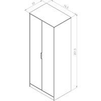 Ready Assembled 2 U Fuji 2 Door Wardrobe (Ready Assembled) in Natural