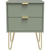 Ready Assembled 2 U Fuji 2 Drawer Bedside Cab(Ready Assembled) in Pale Green