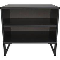 Ready Assembled 2 U Madrid Double Open Unit (Ready Assembled) in Black
