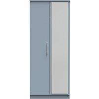 Ready Assembled 2 U Trent 2 Door Mirrored Robe (Ready Assembled) in Light Blue