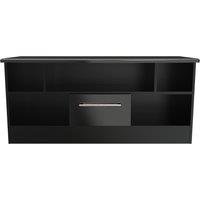Ready Assembled 2 U Harrow 1 Drawer TV & Media Unit (Ready Assembled) in Black