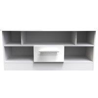 Ready Assembled 2 U Harrow 1 Drawer TV & Media Unit (Ready Assembled) in White