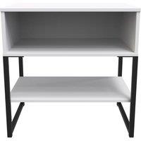 Ready Assembled 2 U Madrid Open Lamp Table (Ready Assembled) in White