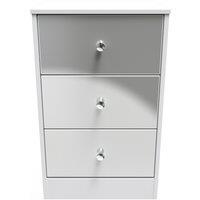 Ready Assembled 2 U Taunton 3 Drawer Bedside Cab(Ready Assembled) in Mid Grey