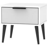 Ready Assembled 2 U Fuji 1 Drawer Bedside (Ready Assembled) in Mid Grey