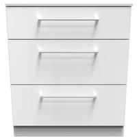 Ready Assembled 2 U Chester 3 Drawer Deep Chest (Ready Assembled) in White