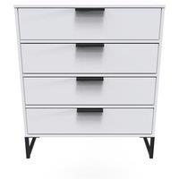Ready Assembled 2 U Madrid 4 Drawer Chest (Ready Assembled) in White