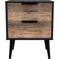 Ready Assembled 2 U Fuji 2 Drawer Bedside Cab(Ready Assembled) in Walnut