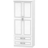 Ready Assembled 2 U Oxford 2 Door 2 Drawer Wardrobe (Ready Assembled) in White