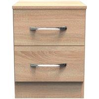 Ready Assembled 2 U Hampshire 2 Drawer Bedside Cabinet (Ready Assembled) in Light Oak